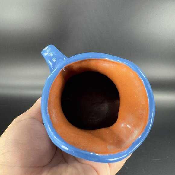 Hand Made Mexico Pottery Tonala Talavera Pitcher Hand Painted RedWare Decor - Picture 9 of 16